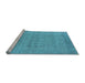 Sideview of Machine Washable Oriental Light Blue Industrial Rug, wshurb1930lblu