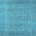 Square Oriental Light Blue Industrial Rug, urb1930lblu