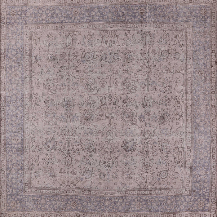 Square Mid-Century Modern Rose Purple Oriental Rug, urb1930