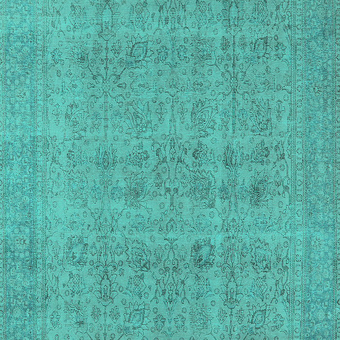 Machine Washable Oriental Turquoise Industrial Area Rugs, wshurb1930turq