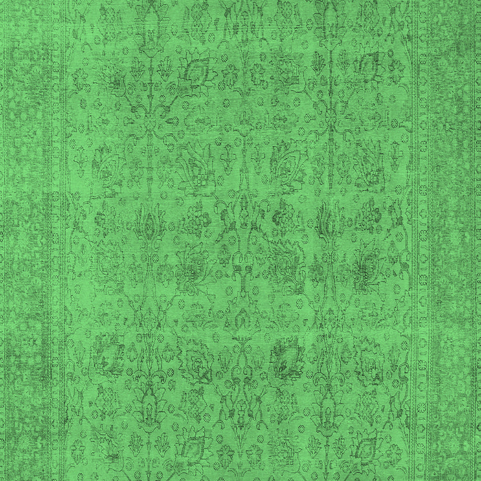 Machine Washable Oriental Emerald Green Industrial Area Rugs, wshurb1930emgrn