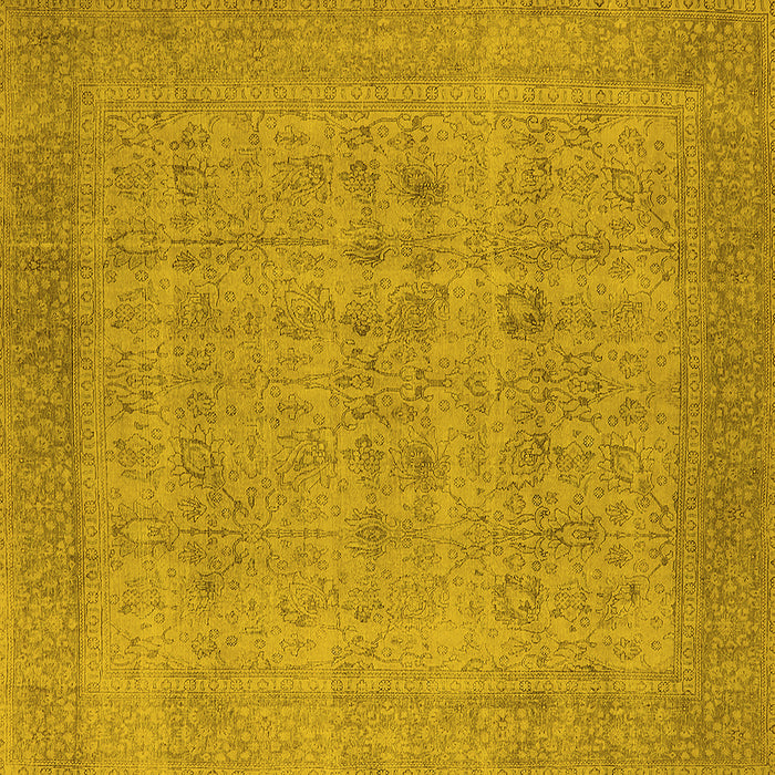 Square Oriental Yellow Industrial Rug, urb1930yw