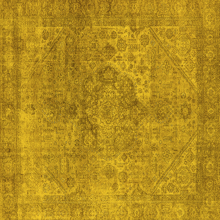 Square Oriental Yellow Industrial Rug, urb1931yw