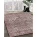 Machine Washable Industrial Modern Khaki Rose Pink Rug in a Family Room, wshurb1931