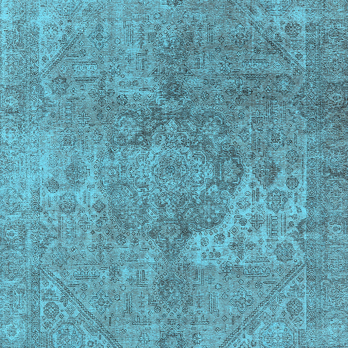 Machine Washable Oriental Light Blue Industrial Rug, wshurb1931lblu