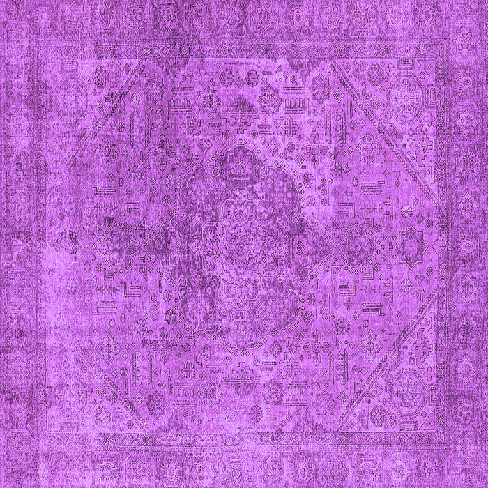 Square Machine Washable Oriental Purple Industrial Area Rugs, wshurb1931pur