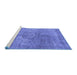 Sideview of Machine Washable Oriental Blue Industrial Rug, wshurb1931blu