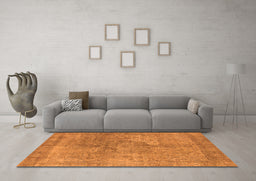 Machine Washable Oriental Orange Industrial Area Rugs in a Living Room, wshurb1931org