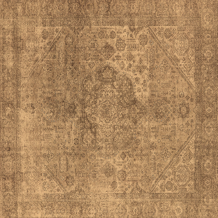 Square Oriental Brown Industrial Rug, urb1931brn
