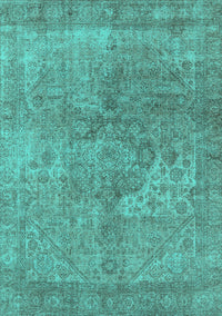 Oriental Turquoise Industrial Rug, urb1931turq