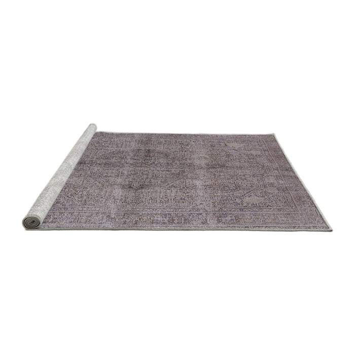 Sideview of Machine Washable Industrial Modern Mauve Taupe Purple Rug, wshurb1932