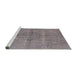 Sideview of Machine Washable Industrial Modern Mauve Taupe Purple Rug, wshurb1932
