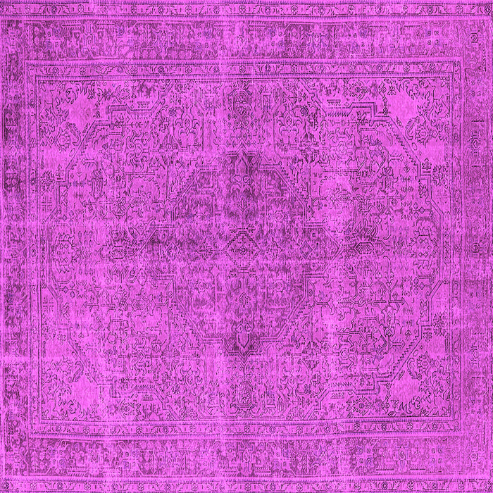 Square Machine Washable Oriental Pink Industrial Rug, wshurb1932pnk