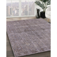 Mid-Century Modern Mauve Taupe Purple Oriental Rug, urb1932