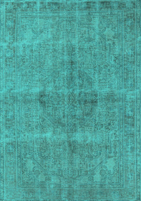 Oriental Turquoise Industrial Rug, urb1932turq