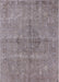 Machine Washable Industrial Modern Mauve Taupe Purple Rug, wshurb1932