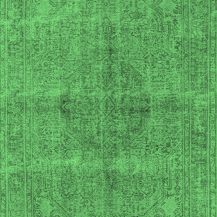 Machine Washable Oriental Emerald Green Industrial Area Rugs, wshurb1932emgrn