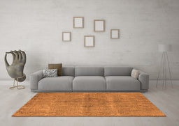 Machine Washable Oriental Orange Industrial Area Rugs in a Living Room, wshurb1932org