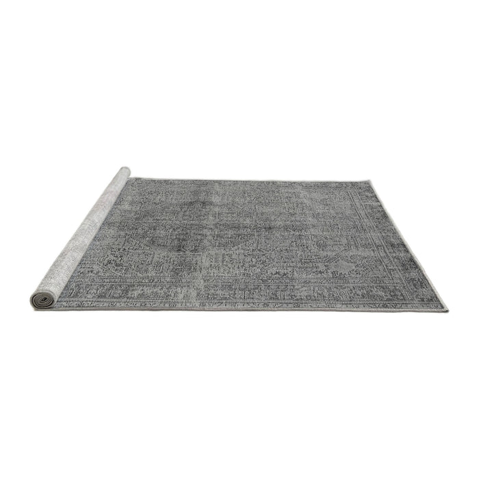 Sideview of Machine Washable Oriental Gray Industrial Rug, wshurb1932gry