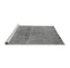 Sideview of Machine Washable Oriental Gray Industrial Rug, wshurb1932gry