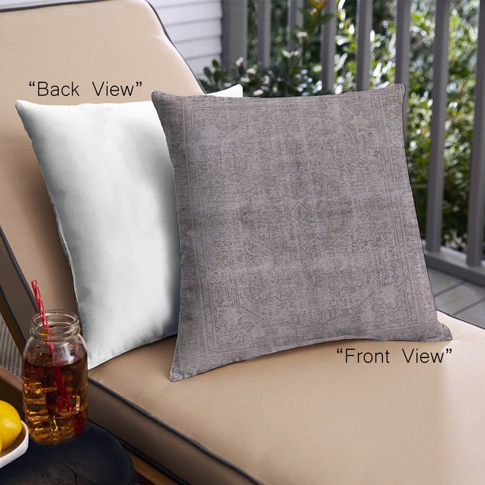 Front View of Mid-Century Modern Urban Square Mauve Taupe Purple Throw Pillow, 18 inch by 18 inch, pwurb1932