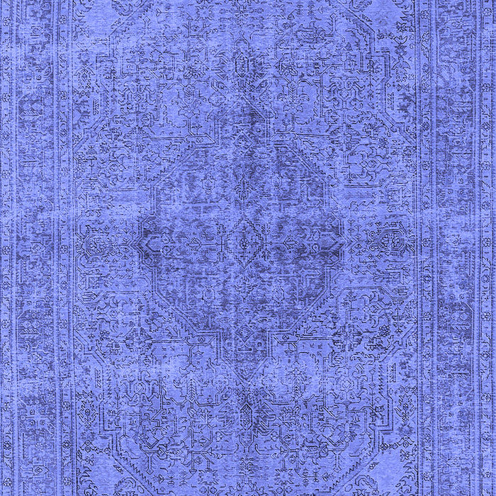 Machine Washable Oriental Blue Industrial Rug, wshurb1932blu