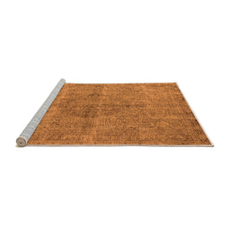 Sideview of Machine Washable Oriental Orange Industrial Area Rugs, wshurb1932org