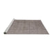 Sideview of Machine Washable Industrial Modern Rose Dust Purple Rug, wshurb1933