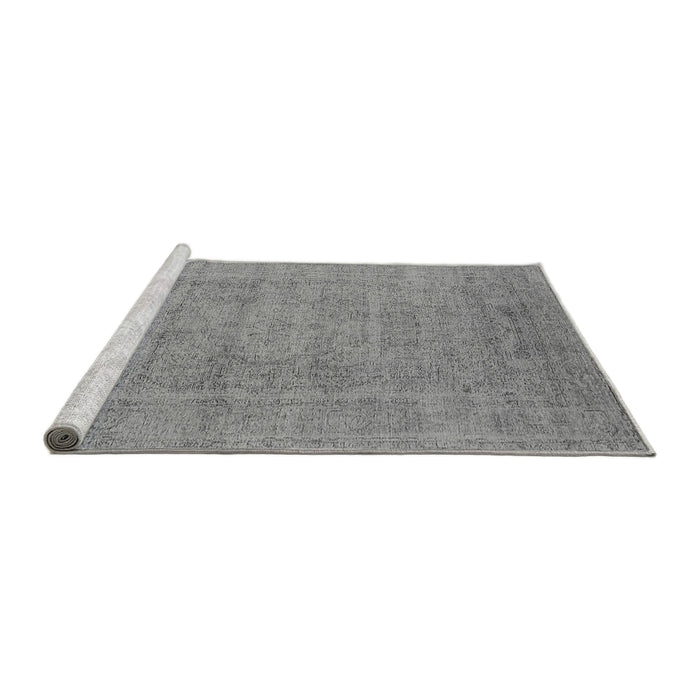 Sideview of Machine Washable Oriental Gray Industrial Rug, wshurb1933gry