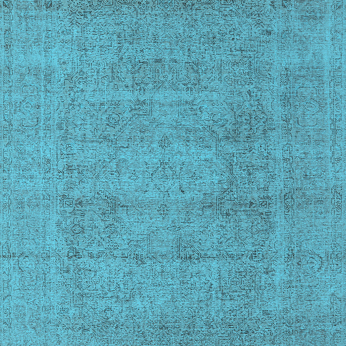 Machine Washable Oriental Light Blue Industrial Rug, wshurb1933lblu