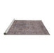 Sideview of Machine Washable Industrial Modern Puce Purple Rug, wshurb1934