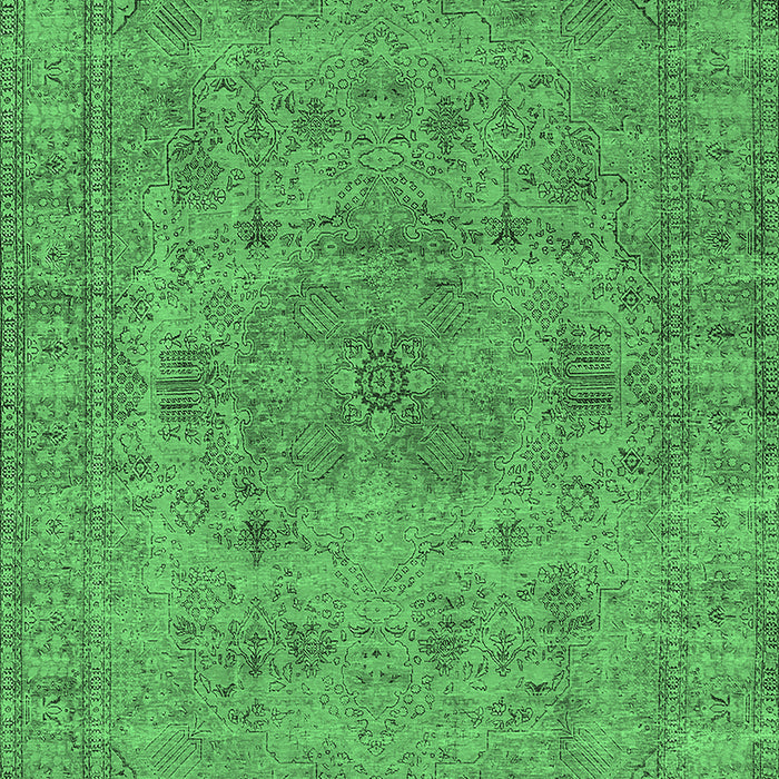 Oriental Emerald Green Industrial Rug, urb1934emgrn