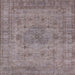 Square Mid-Century Modern Puce Purple Oriental Rug, urb1934