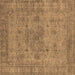 Square Oriental Brown Industrial Rug, urb1934brn