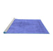 Sideview of Machine Washable Oriental Blue Industrial Rug, wshurb1935blu