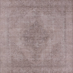 Square Machine Washable Industrial Modern Rose Dust Purple Rug, wshurb1935