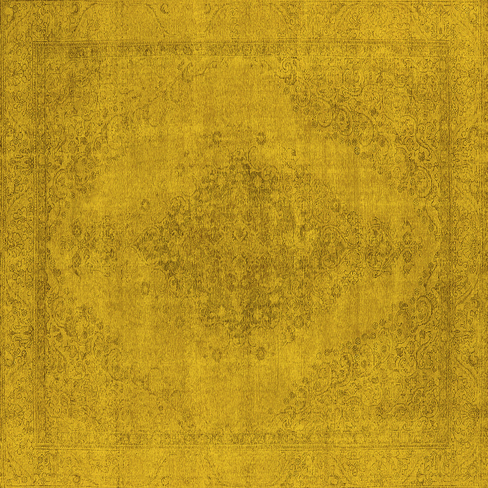 Square Oriental Yellow Industrial Rug, urb1935yw