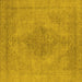 Square Oriental Yellow Industrial Rug, urb1935yw