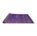 Sideview of Mid-Century Modern Purple Oriental Rug, urb1936