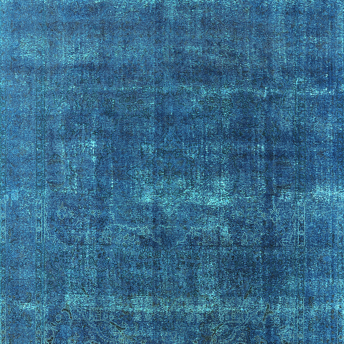 Machine Washable Oriental Turquoise Industrial Area Rugs, wshurb1936turq