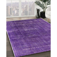 Mid-Century Modern Purple Oriental Rug, urb1936