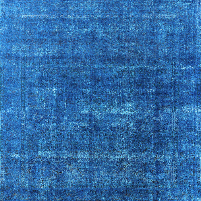 Square Oriental Light Blue Industrial Rug, urb1936lblu