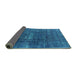 Sideview of Oriental Turquoise Industrial Rug, urb1936turq