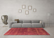 Machine Washable Oriental Orange Industrial Area Rugs in a Living Room, wshurb1936org