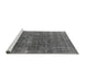 Sideview of Machine Washable Oriental Gray Industrial Rug, wshurb1936gry