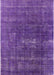 Machine Washable Industrial Modern Purple Flower Purple Rug, wshurb1936