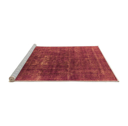 Sideview of Machine Washable Oriental Orange Industrial Area Rugs, wshurb1936org