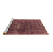 Sideview of Machine Washable Oriental Brown Industrial Rug, wshurb1936brn