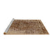 Sideview of Machine Washable Industrial Modern Light Copper Gold Rug, wshurb1937