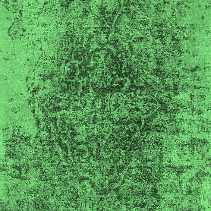 Machine Washable Oriental Emerald Green Industrial Area Rugs, wshurb1937emgrn